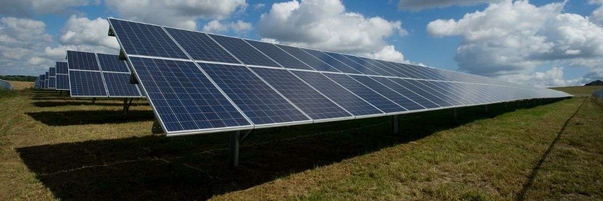 Solar Farm in Field