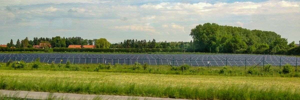 Solar Panels in Field Sunny Day, YSG Solar