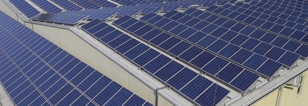 YSG Solar, Many solar panels on roof of building, NY
