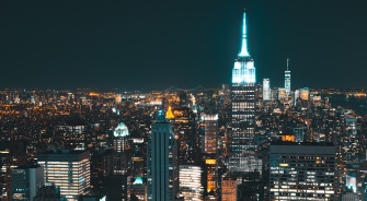 New York City, Skyline, Nighttime, YSG Solar