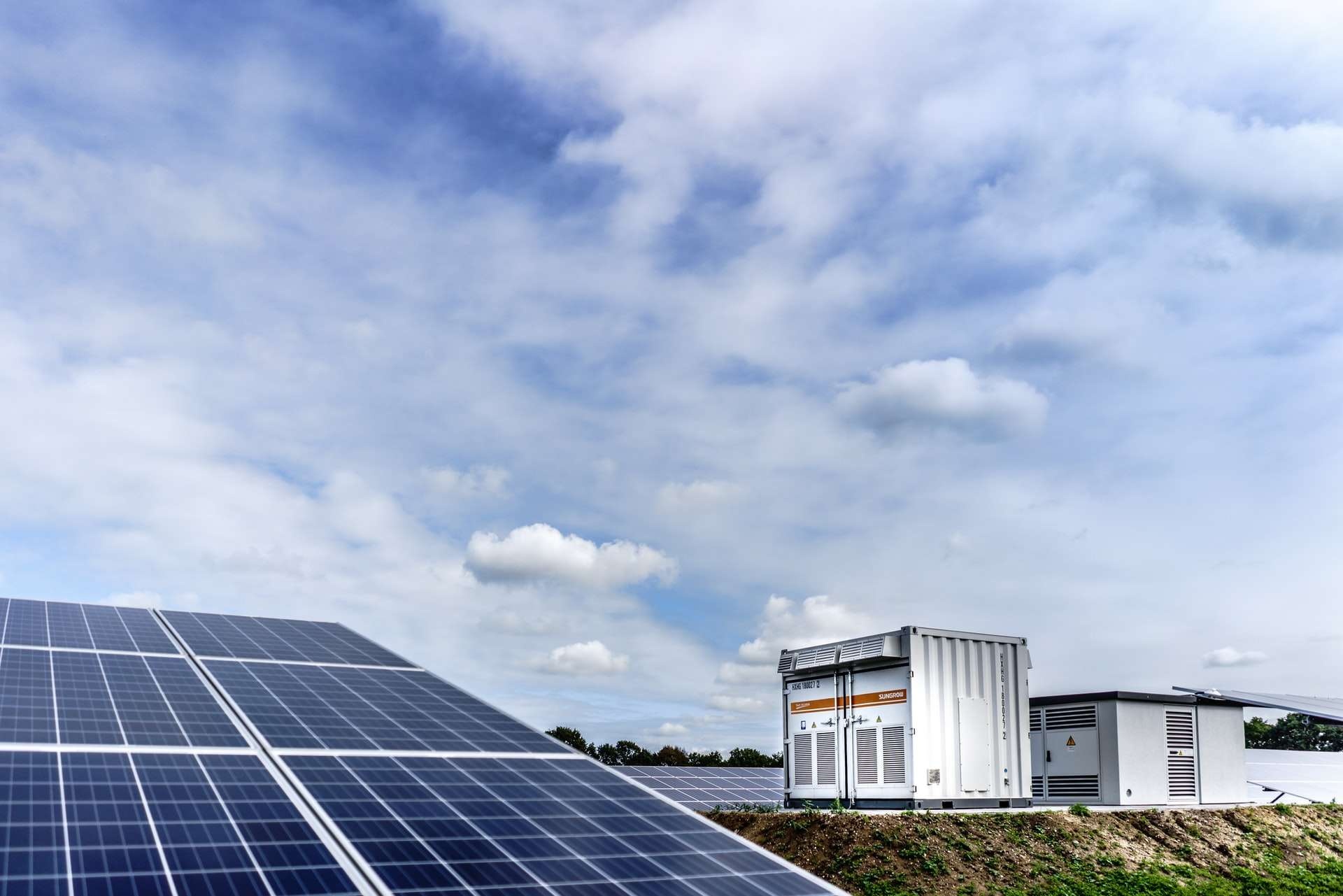 Solar Panels Beside Energy Storage System, YSG Solar